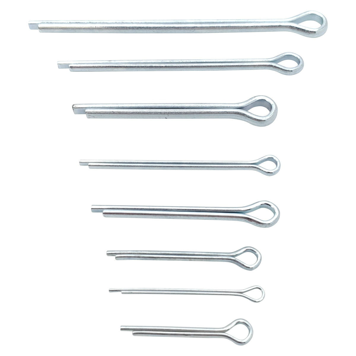700 Qty Zinc Plated Cotter Pin Assortment 8 Sizes Bcp412 Bcp Fasteners 