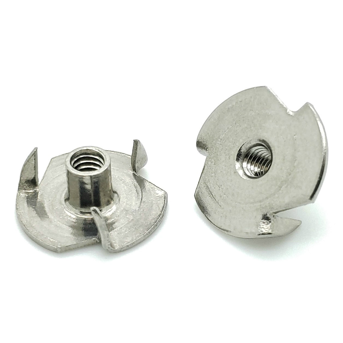#8-32 x 1/4" Stainless Steel Three Prong Tee Nuts