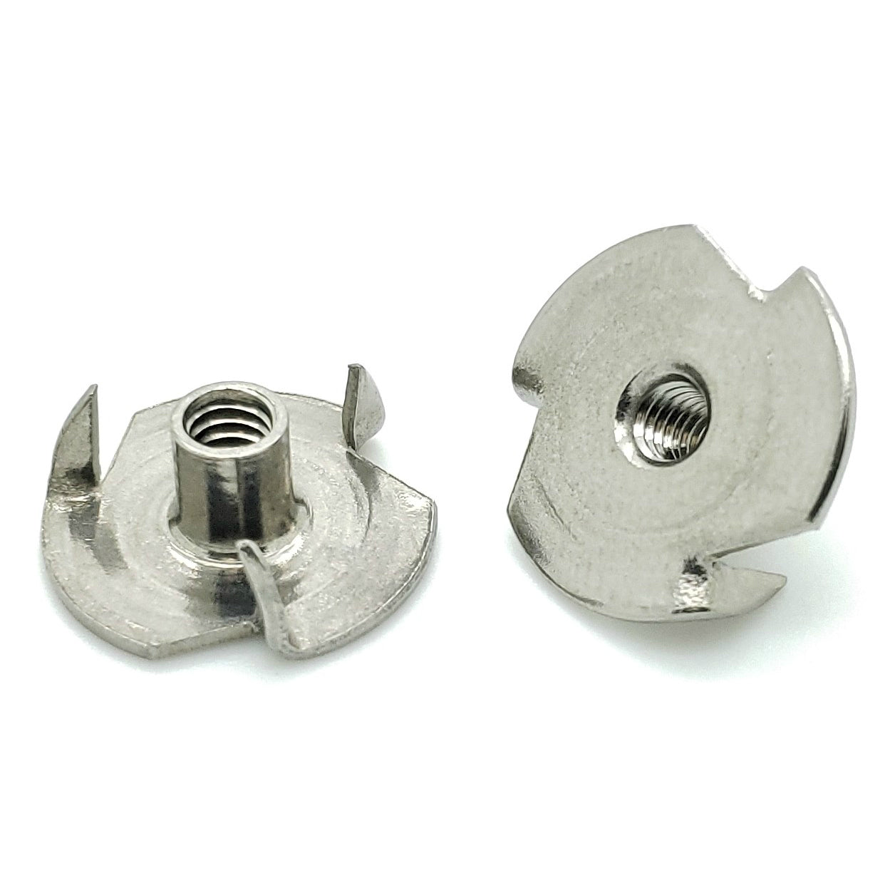 #8-32 x 1/4" Stainless Steel Three Prong Tee Nuts