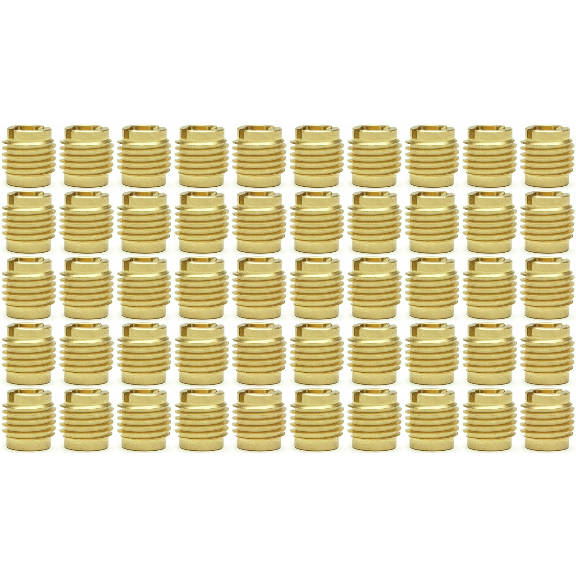 1/4"-20 Brass Threaded Inserts