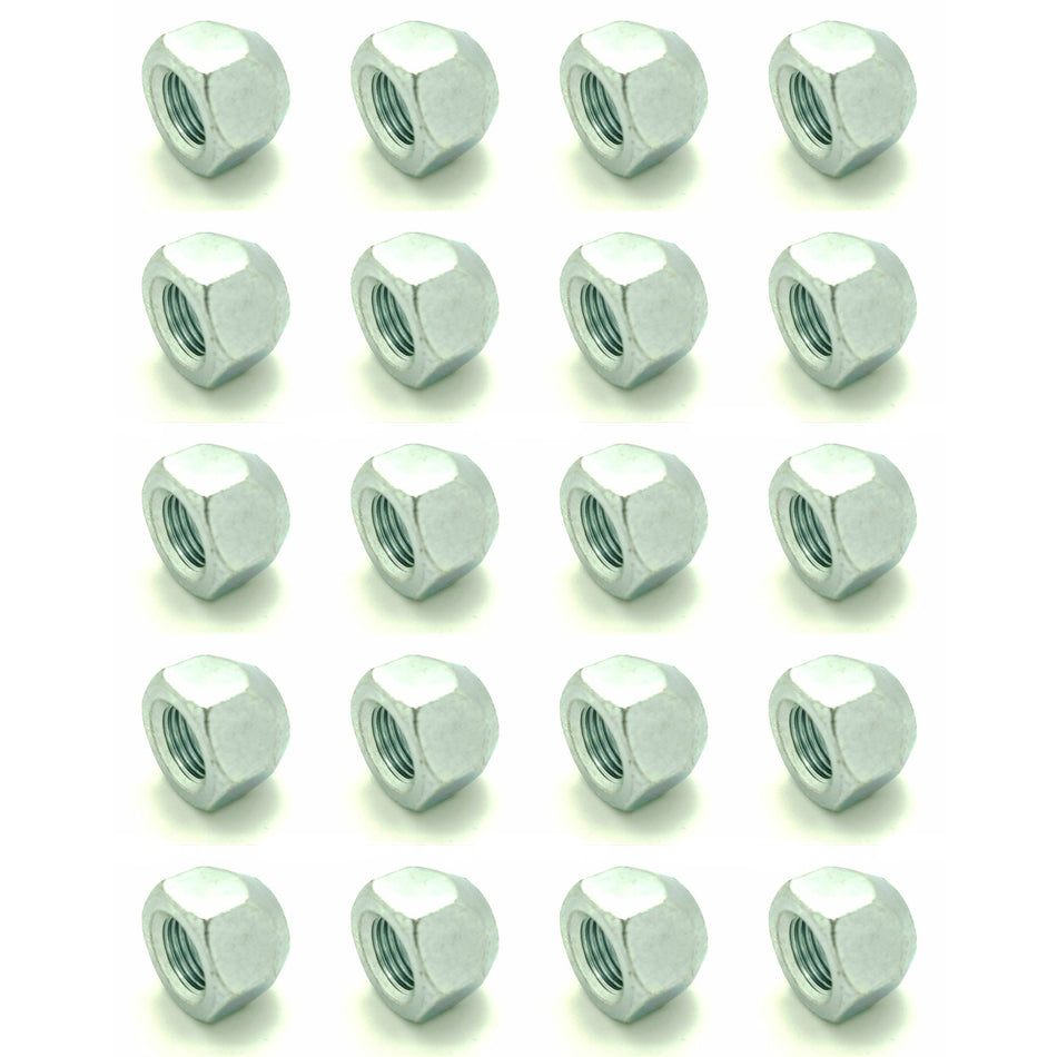 1/2-20 Zinc Plated Open End Acorn Lug Nuts | 3/4" Hex