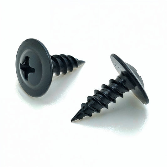 500 Qty #8 x 1/2" Black Phillips Modified Truss Head Wood Screws (BCP1107)