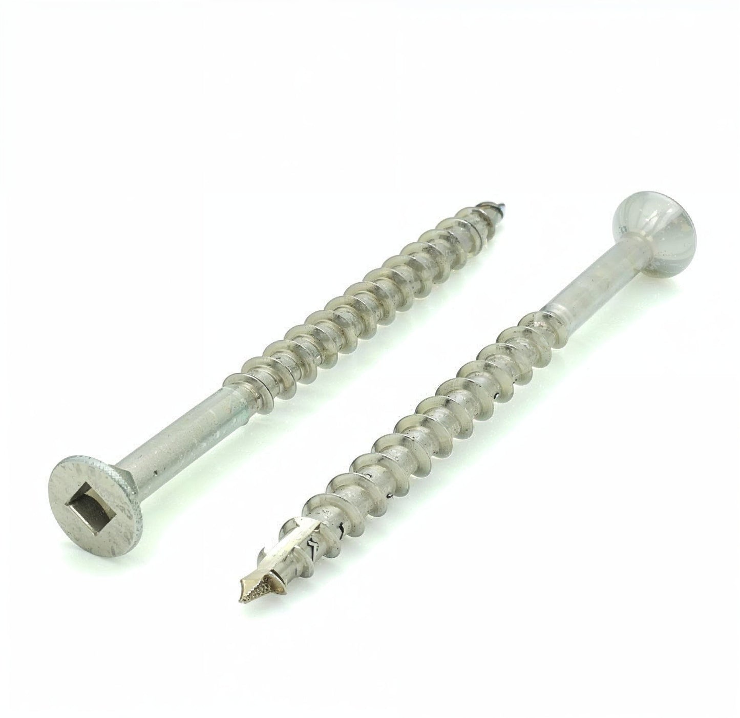 100 Qty #8 x 2-1/2" Stainless Steel Fence & Deck Screws - Square Drive Type 17 (BCP212)