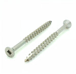 100 Qty #8 x 2-1/2" Stainless Steel Fence & Deck Screws - Square Drive Type 17 (BCP212)