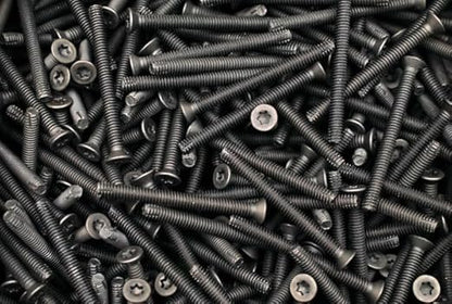 100 Qty 1/4-20 x 2" Flat Head Thread Cutting Floor Board Trailer Deck Screws | Black Phosphate | T30 Star Drive | Type F (BCP1251)
