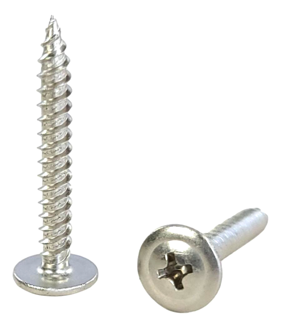 #8 x 1-1/4" 304 Stainless Steel Phillips Modified Truss Head Wood Screws, 50 Qty | (BCP1215)