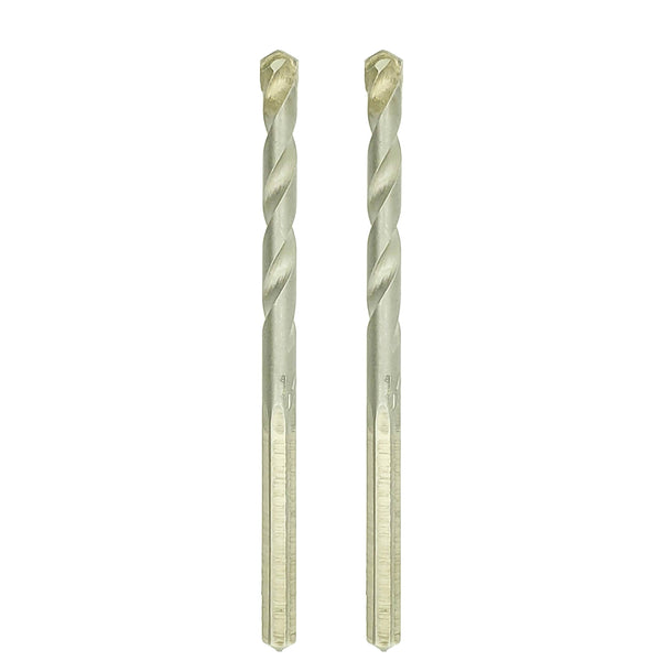 Two (2) 1/4" x 4" Premium Carbide Tip Hex Shank Masonry Drill Bits | Made In The USA (BCP955)