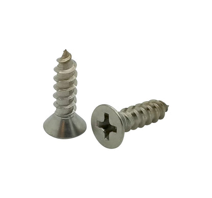 500 Qty #6 x 5/8" Flat Head 304 Stainless Phillips Head Wood Screws (BCP40)