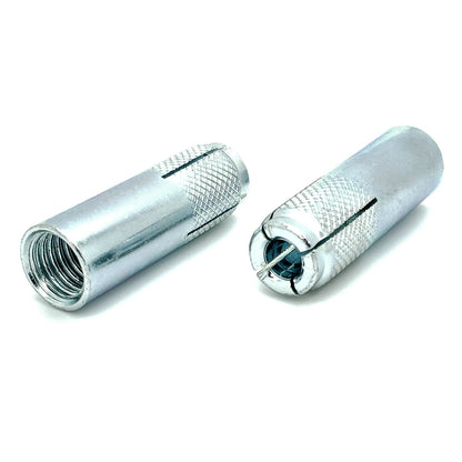 1/2" Inch Premium Zinc Plated Carbon Steel Knurled Drop In Anchor