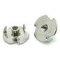 #8-32 x 1/4" Stainless Steel Three Prong Tee Nuts