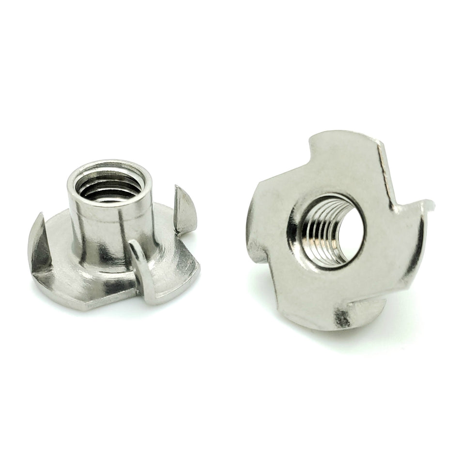 3/8-16 x 7/16" Stainless Steel Four Prong Tee Nuts