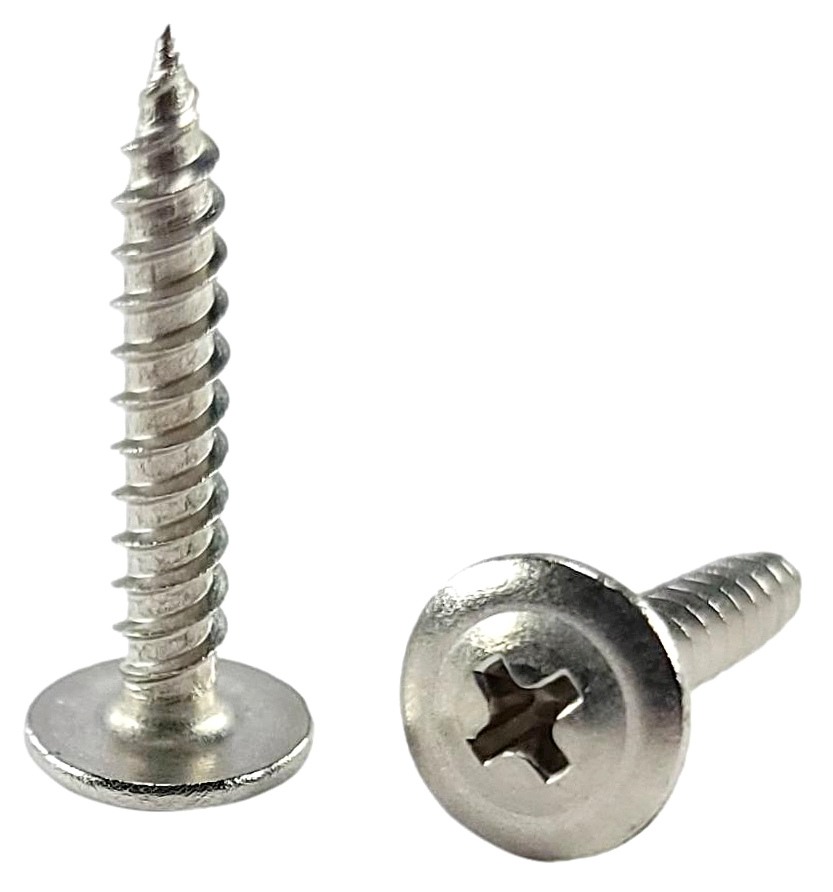 #8 x 1" 304 Stainless Steel Phillips Modified Truss Head Wood Screws, 50 Qty | (BCP1211)