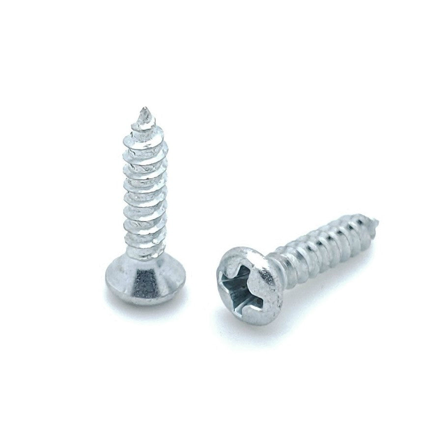 #6 x 5/8" Oval Head Zinc Coated Phillips Head Wood Screws, 100 Qty (BCP361)