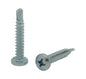 300 Qty #8 x 1" Zinc Pan Head Phillips TEK Self Drilling Sheet Metal Screws (BCP118)