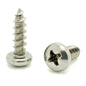 #10 x 5/8" 304 Stainless Steel Phillips Pan Head Wood Screws