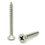 #10 x 1-1/2" Oval Head 304 Stainless Phillips Head Wood Screws