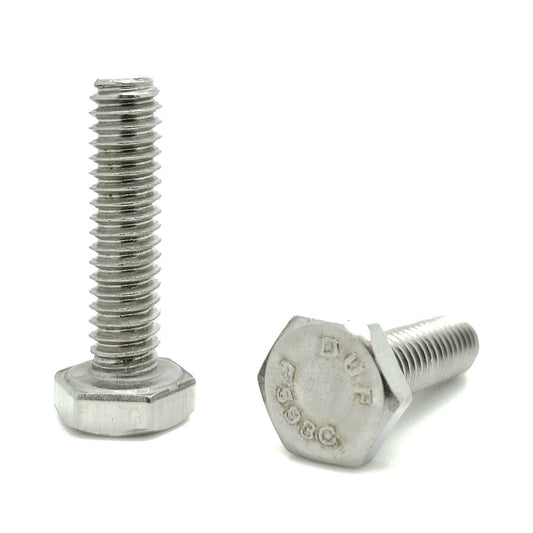 1/4-20 x 1" 304 Stainless Steel Hex Head Cap Screw Bolts