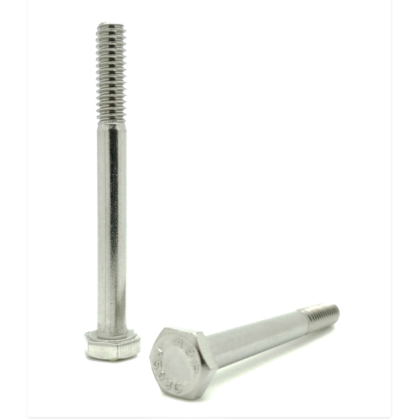 1/4-20 x 2-1/2" 304 Stainless Steel Hex Head Cap Screw Bolts