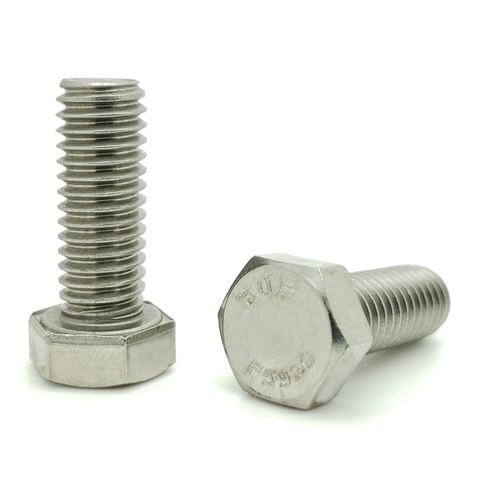 3/8-16 x 1" 304 Stainless Steel Hex Head Cap Screw Bolts