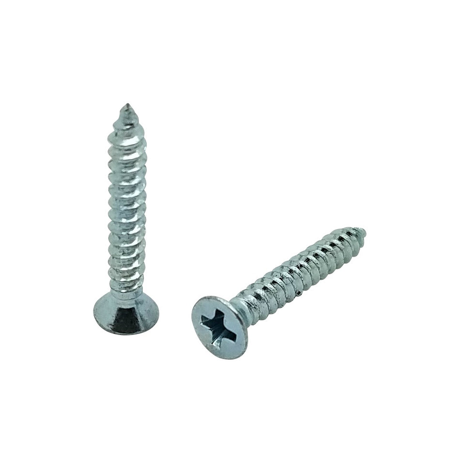 #4 x 3/4" Flat Head Zinc Coated Phillips Head Wood Screws, 100 Qty (BCP78)