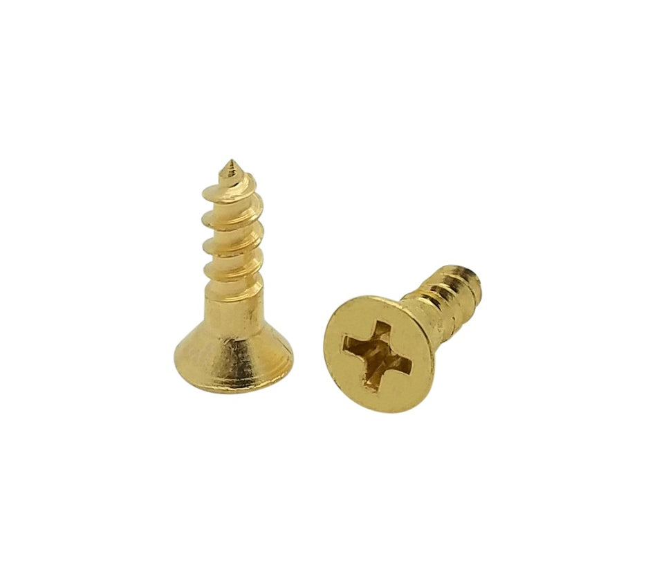 #8 x 5/8" Flat Head Solid Brass Phillips Head Wood Screws, 50 Qty (BCP84)