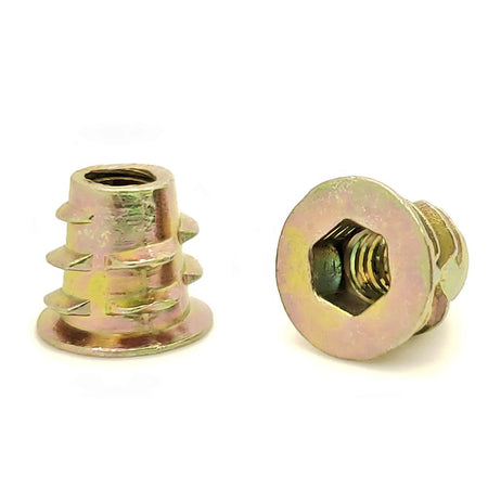 10-24 Zinc Hex Flanged Threaded Inserts