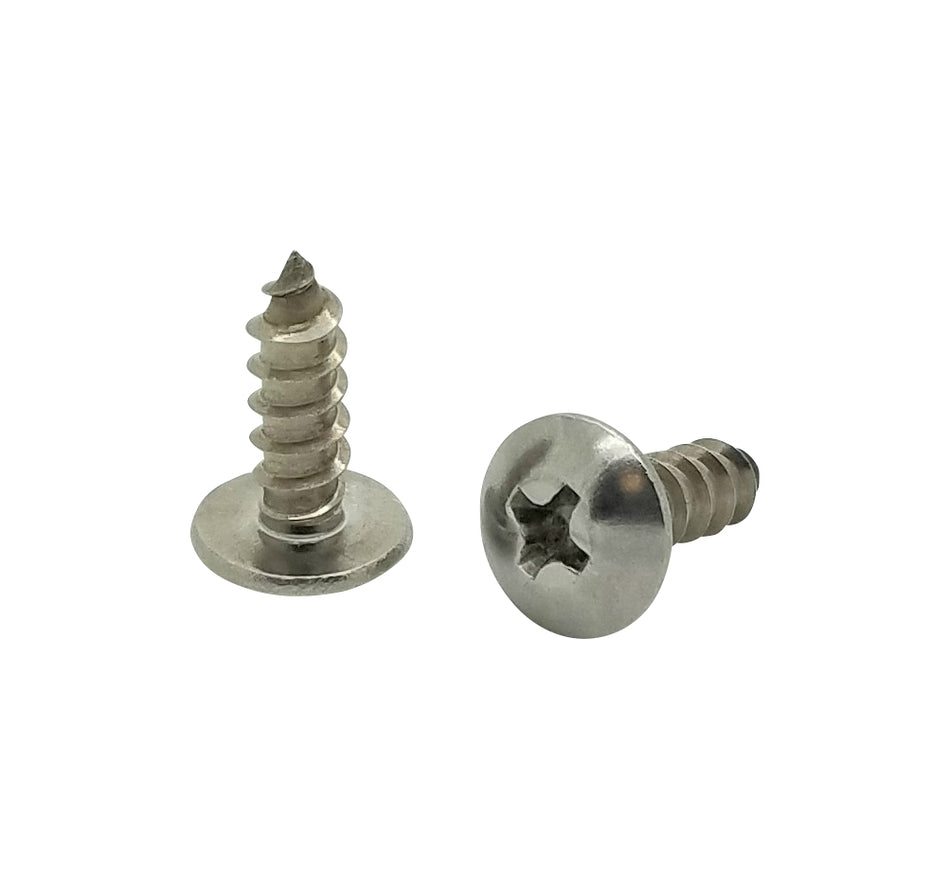 #8 x 1/2" Truss Head 304 Stainless Phillips Head Wood Screws, 300 Qty (BCP156)