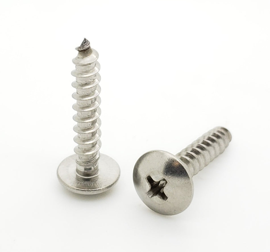 #10 x 3/4" Truss Head 304 Stainless Phillips Head Wood Screws, 100 Qty (BCP98)