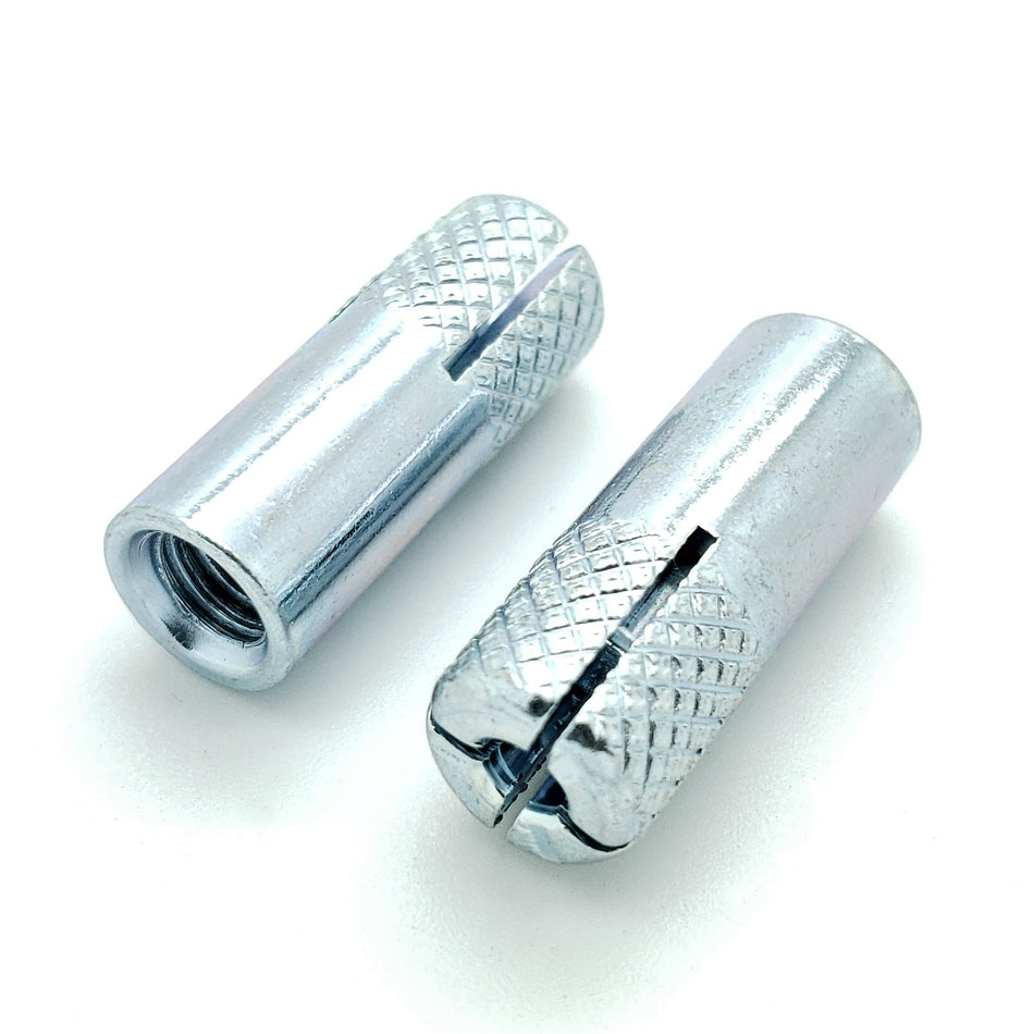 1/4" Inch Premium Zinc Plated Carbon Steel Drop In Anchor, 20 Qty (BCP999)
