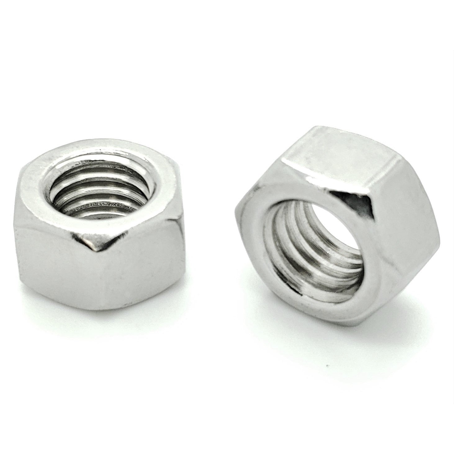 1/2-13 SAE 304 Stainless Steel Coarse Thread Finished Hex Nuts, 10 Qty (BCP862)