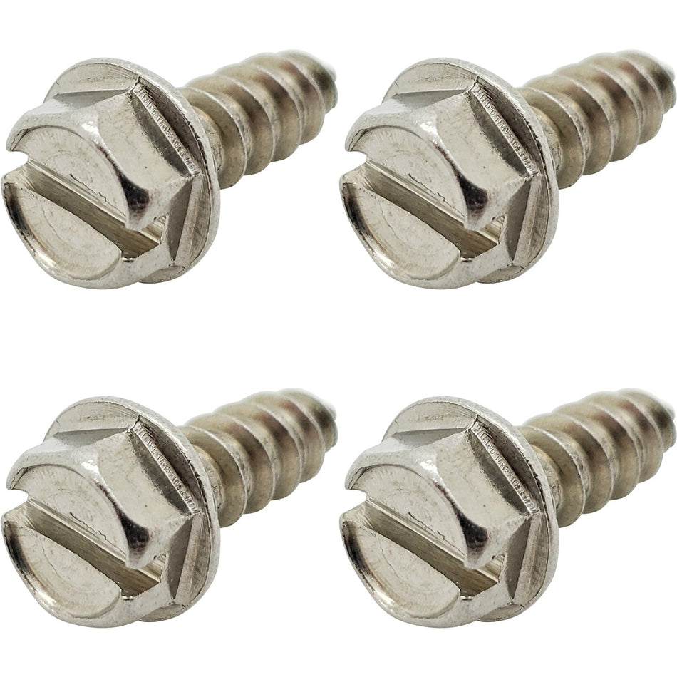 4 Pack of Stainless Steel License Plate Screws (BCP253)
