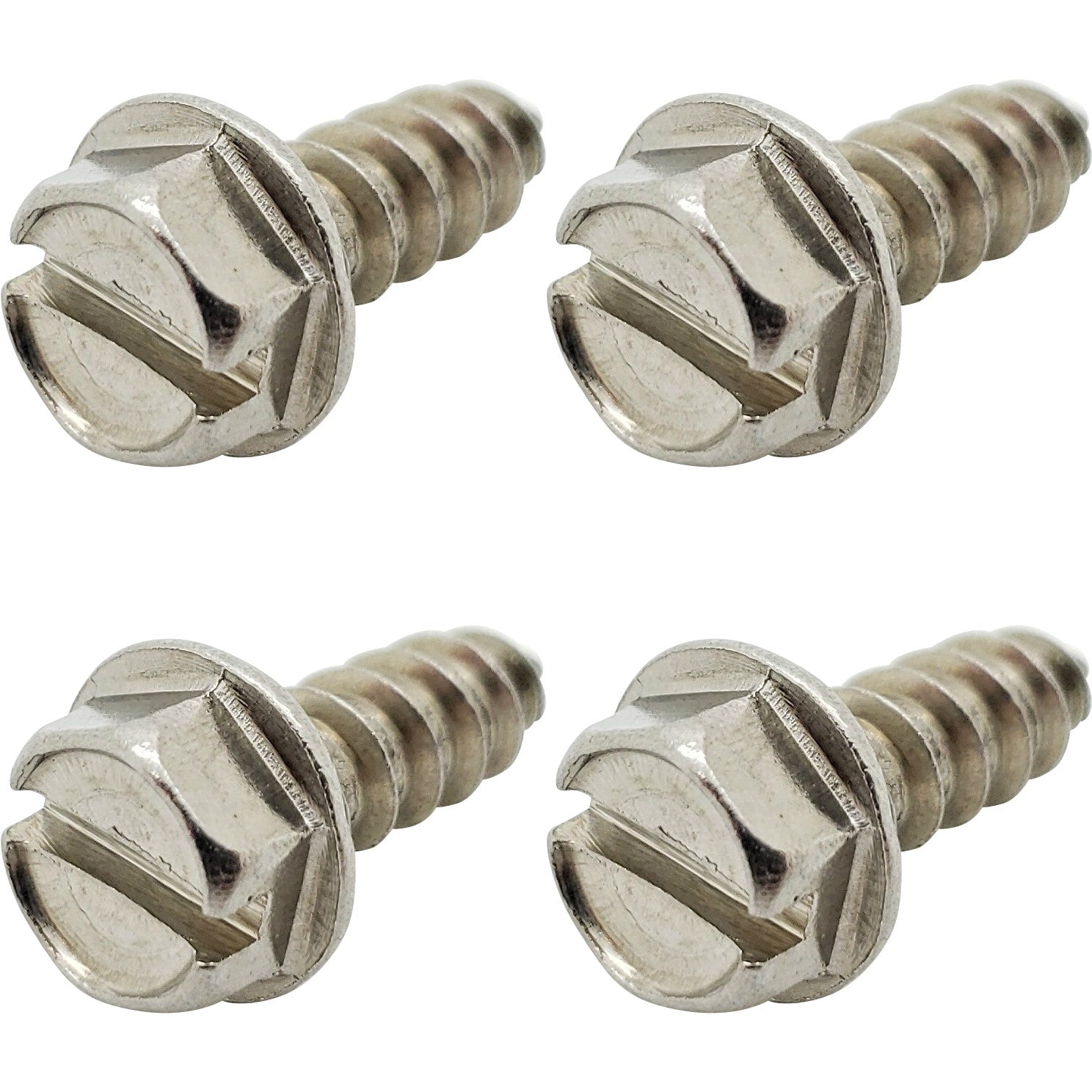 Stainless Steel License Plate Screws Set Of 4 For Ford Vehicles (1979-2016) By Pony Enterprises
