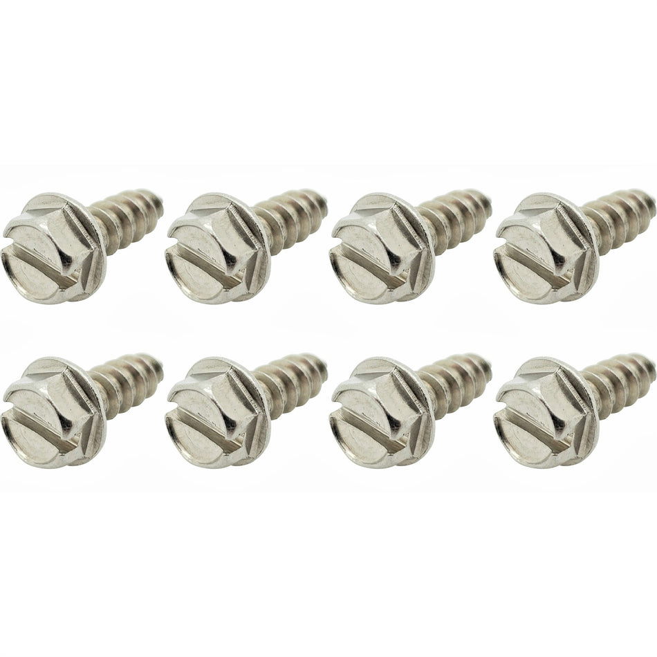 8 Pack of Stainless Steel License Plate Screws (BCP220)