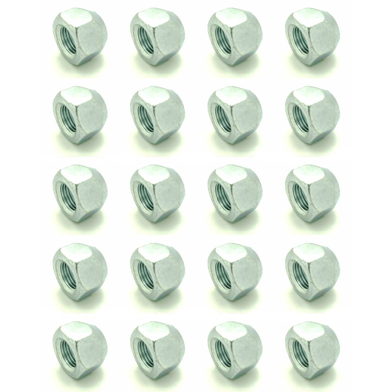 7/16-20 Zinc Plated Open End Acorn Lug Nuts | 3/4" Hex 