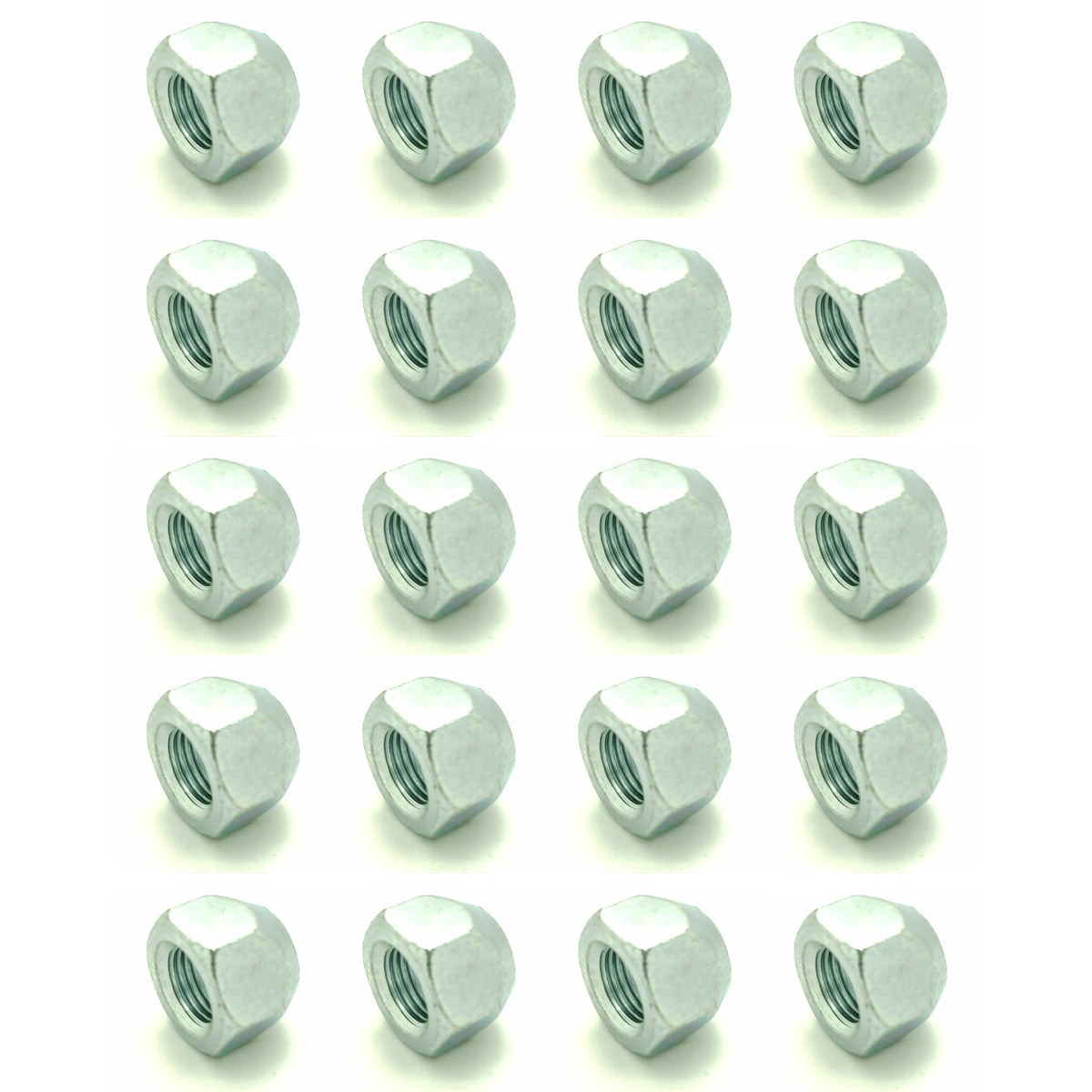 1/2-20 Zinc Plated Open End Acorn Lug Nuts | 3/4" Hex