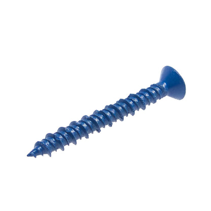 100 Qty 3/16" x 1-3/4" Flat Head Phillips Diamond Tip Concrete Screws To Anchor Masonry, Block & Brick (BCP481)