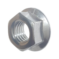 Fifty (50) 1/4-20 Zinc Plated Serrated Flange Hex Lock Nuts (BCP269)