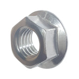 Fifty (50) 10-32 Zinc Plated Serrated Flange Hex Lock Nuts (BCP268)