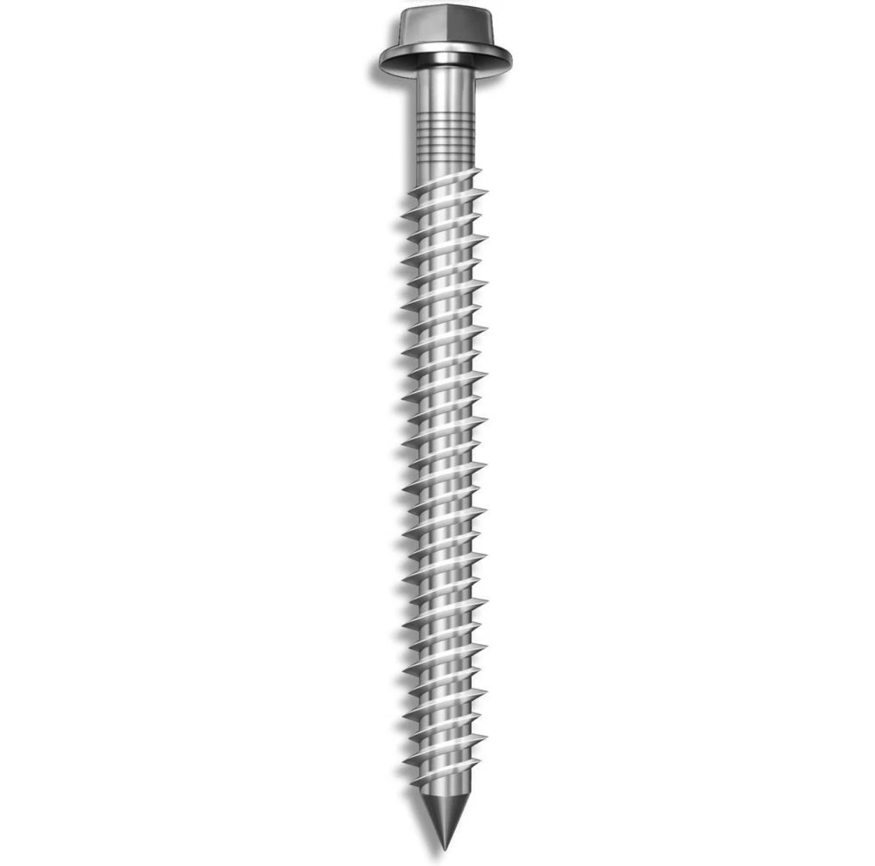 Tapcon 1/4" x 5" Stainless Steel Hex Head Concrete Anchor Screws 3460907 | 100 Pack | Drill Bit Included