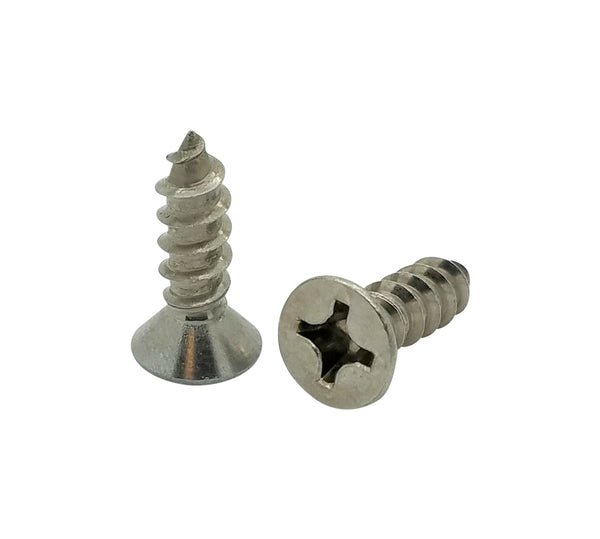 Fifty (50) #14 x 3/4" Flat Head 304 Stainless Phillips Head Wood Screws (BCP184)